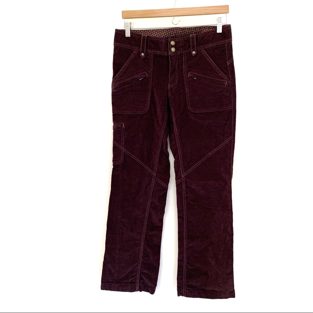 Athleta Velvet Duster Cargo Pants Purple